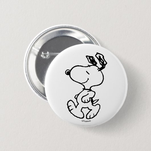 Snoopy So Sweet Blume Muster Button (Vorne & Hinten)