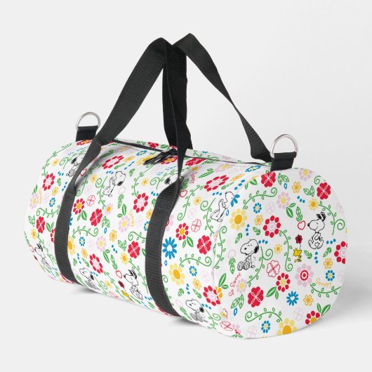 Snoopy So Sweet Blume Muster Duffle Bag (Linke Seite)