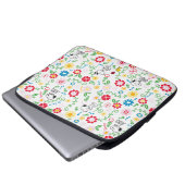 Snoopy So Sweet Blume Muster Laptopschutzhülle (Vorne Knopf)