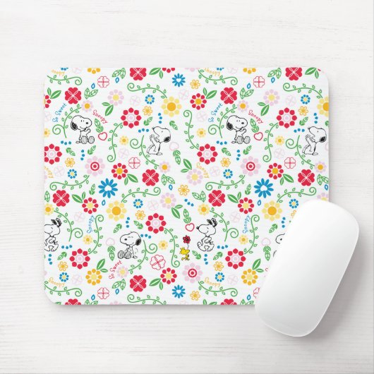Snoopy So Sweet Blume Muster Mousepad (Mit Mouse)
