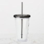 Snoopy So Sweet Blume Muster | Name hinzufügen Acryltrinkbecher (Rechts)