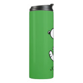 Snoopy So Sweet Blume Muster | Name hinzufügen Thermosbecher (Nach links gedreht)