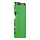 Snoopy So Sweet Blume Muster | Name hinzufügen Thermosbecher (Nach rechts gedreht)