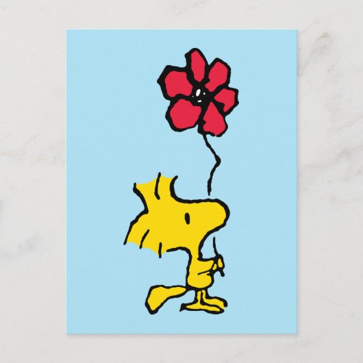 Snoopy So Sweet Blume Muster Postkarte (Vorderseite)