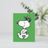 Snoopy So Sweet Blume Muster Postkarte (Stehend Vorderseite)