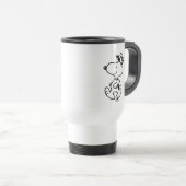 Snoopy So Sweet Blume Muster Reisebecher (VorderseiteRechts)