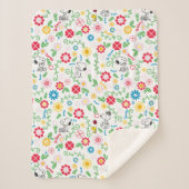 Snoopy So Sweet Blume Muster Sherpadecke (Vorderseite)