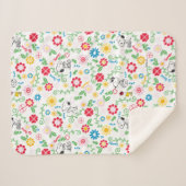 Snoopy So Sweet Blume Muster Sherpadecke (Vorderseite (Horizontal))