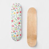 Snoopy So Sweet Blume Muster Skateboard (Vorderseite)