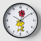 Snoopy So Sweet Blume Muster Uhr (Vorderseite)