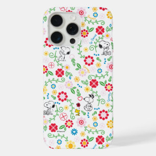 Snoopy So Sweet Blumenmuster iPhone 15 Pro Max Hülle