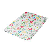 Snoopy So Sweet Flower Pattern Badematte (Schrägansicht)