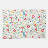 Snoopy So Sweet Flower Pattern Geschirrtuch (Horizontal)