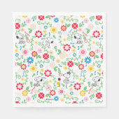 Snoopy So Sweet Flower Pattern Serviette (Vorderseite)