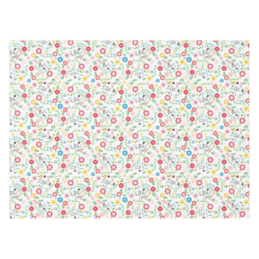 Snoopy So Sweet Flower Pattern Tischdecke (Vorderseite (Horizontal))