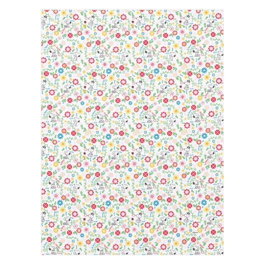 Snoopy So Sweet Flower Pattern Tischdecke (Vorderseite)