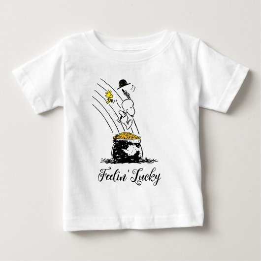 Snoopy springt in den Pot of Gold Baby T-shirt (Vorderseite)