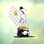 Snoopy springt in den Pot of Gold Fensteraufkleber (Blatt 3)