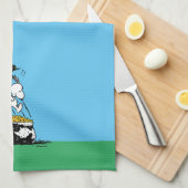 Snoopy springt in den Pot of Gold Geschirrtuch (Viertel Falte)