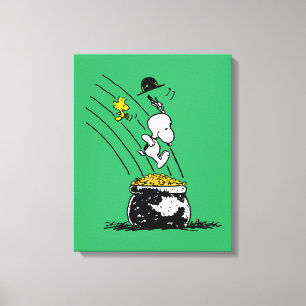 Snoopy springt in den Pot of Gold Leinwanddruck