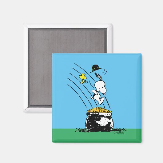 Snoopy springt in den Pot of Gold Magnet (Vorderseite/Rückseite)
