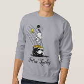 Snoopy springt in den Pot of Gold Sweatshirt (Vorderseite)
