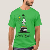 Snoopy springt in den Pot of Gold T-Shirt (Vorderseite)