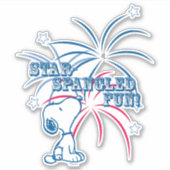 Snoopy Star Spangled Fun Aufkleber (Vorderseite)