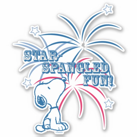 Snoopy Star Spangled Fun Aufkleber (Vorderseite)