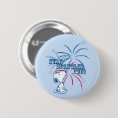 Snoopy Star Spangled Fun Button (Vorne & Hinten)