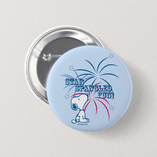 Snoopy Star Spangled Fun Button (Vorne & Hinten)
