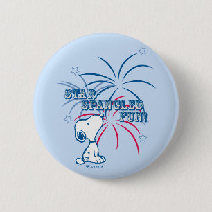 Snoopy Star Spangled Fun Button