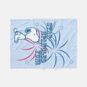 Snoopy Star Spangled Fun Fleecedecke (Vorderseite (Horizontal))