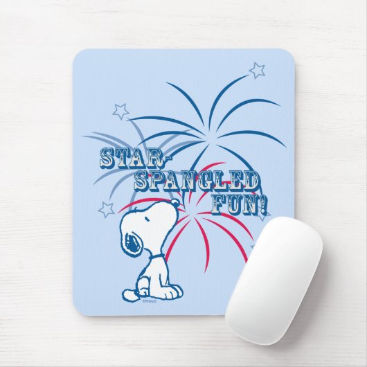 Snoopy Star Spangled Fun Mousepad (Mit Mouse)