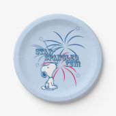Snoopy Star Spangled Fun Pappteller (Vorderseite)