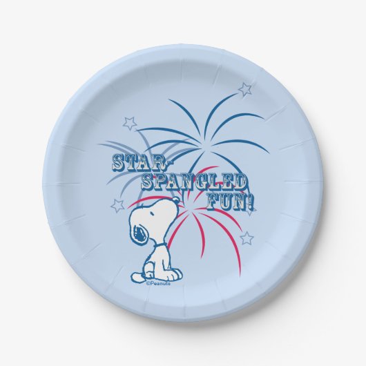 Snoopy Star Spangled Fun Pappteller (Vorderseite)
