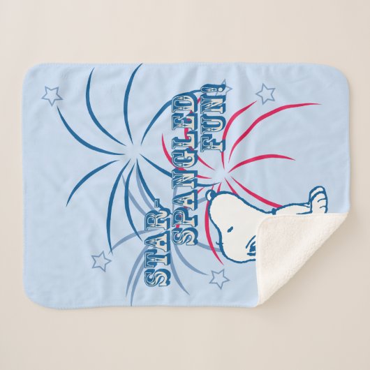Snoopy Star Spangled Fun Sherpadecke (Vorderseite (Horizontal))