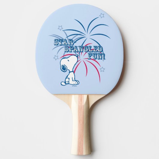 Snoopy Star Spangled Fun Tischtennis Schläger (Vorderseite)