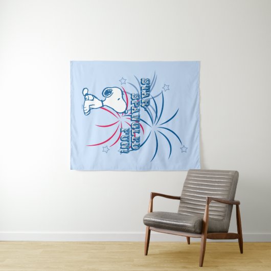 Snoopy Star Spangled Fun Wandteppich (Beispiel (Horizontal))