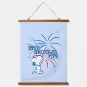 Snoopy Star Spangled Fun Wandteppich Mit Holzrahmen (Vorderseite)