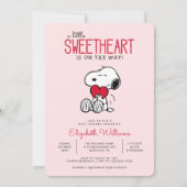 Snoopy | Sweetheart Baby Dusche Einladung (Vorderseite)