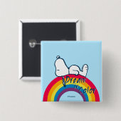 Snoopy | Traum in farbigem Regenbogen Button (Vorne & Hinten)