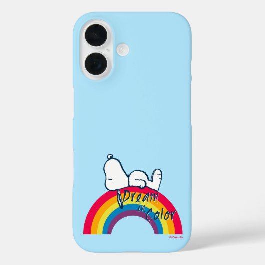 Snoopy | Traum in farbigem Regenbogen Case-Mate iPhone Hülle (Rückseite)