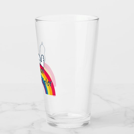 Snoopy | Traum in farbigem Regenbogen Glas (Links)