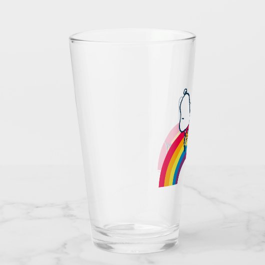 Snoopy | Traum in farbigem Regenbogen Glas (Rechts)