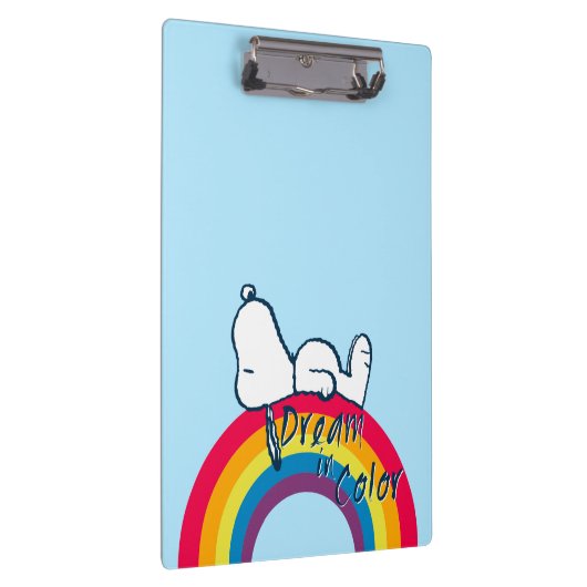Snoopy | Traum in farbigem Regenbogen Klemmbrett (Rechts)