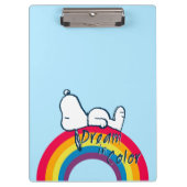Snoopy | Traum in farbigem Regenbogen Klemmbrett (Vorderseite)