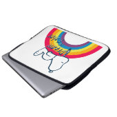 Snoopy | Traum in farbigem Regenbogen Laptopschutzhülle (Vorne Knopf)