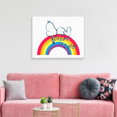 Snoopy | Traum in farbigem Regenbogen Leinwanddruck (Insitu (Wohnzimmer))