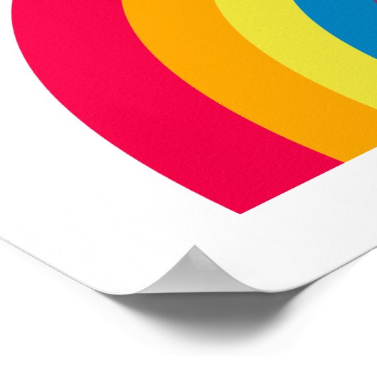 Snoopy | Traum in farbigem Regenbogen Poster (Ecke)